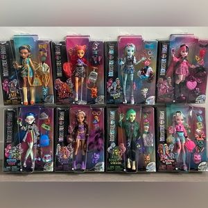 MONSTER HIGH G3 Reboot **Complete Set Of 8** NEW